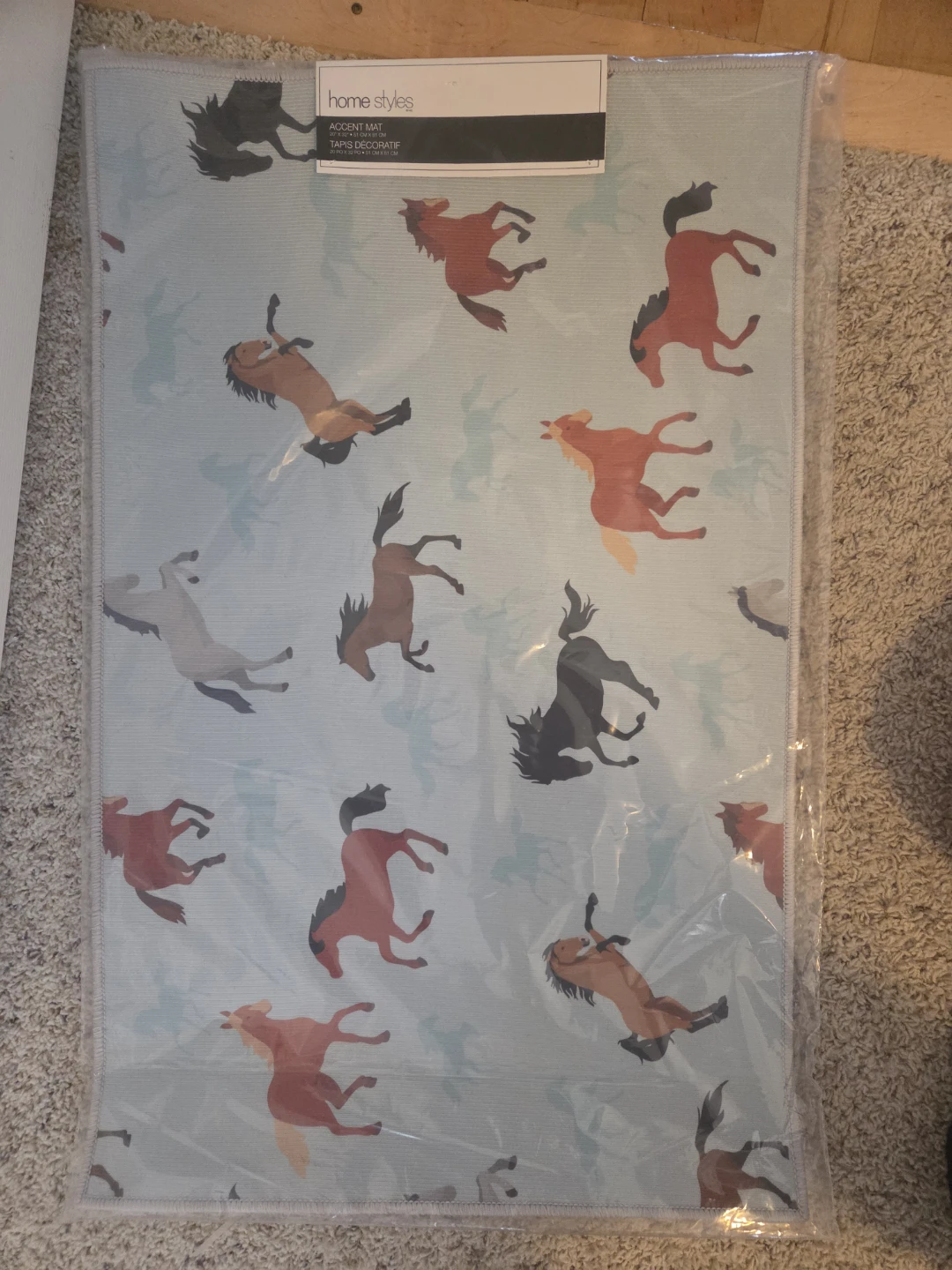 Home Styles Accent Mat - Horse Print