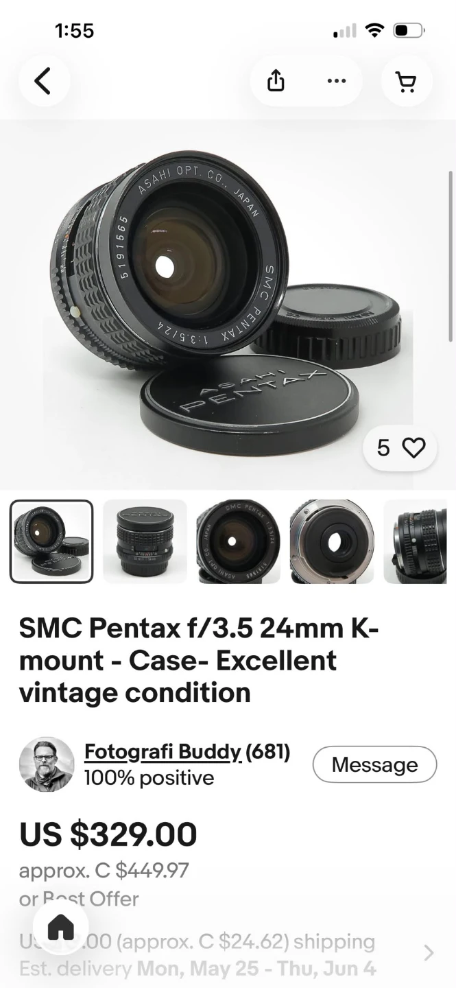 SMC Pentax-A 24mm f/2.8 Lens - photo 5