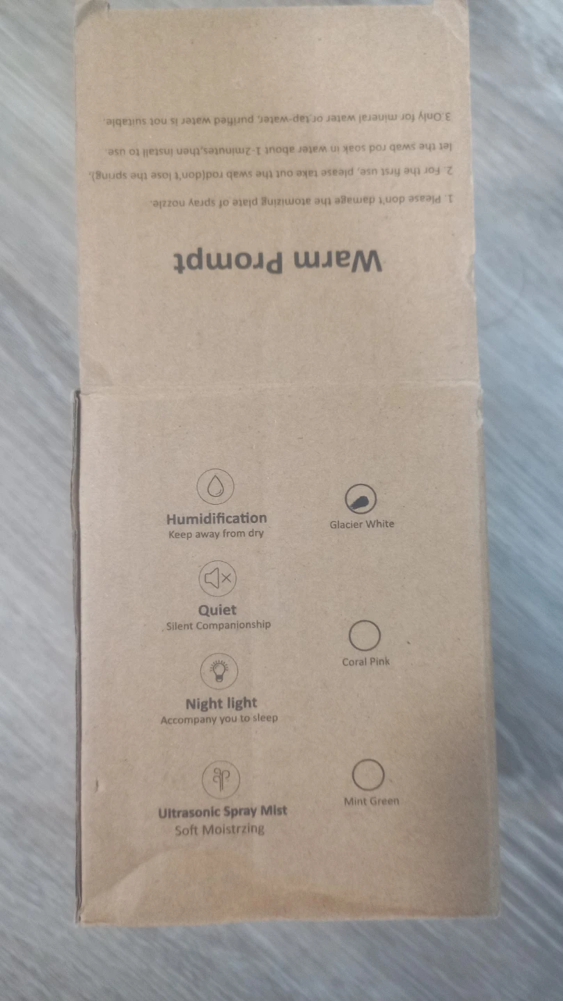 White Ultrasonic Humidifier with Night Light - photo 3
