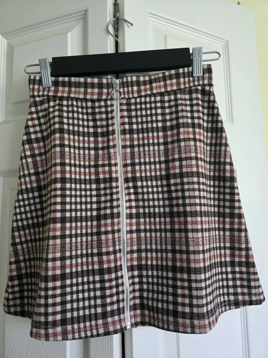 Plaid Mini Skirt with Zipper - photo 2