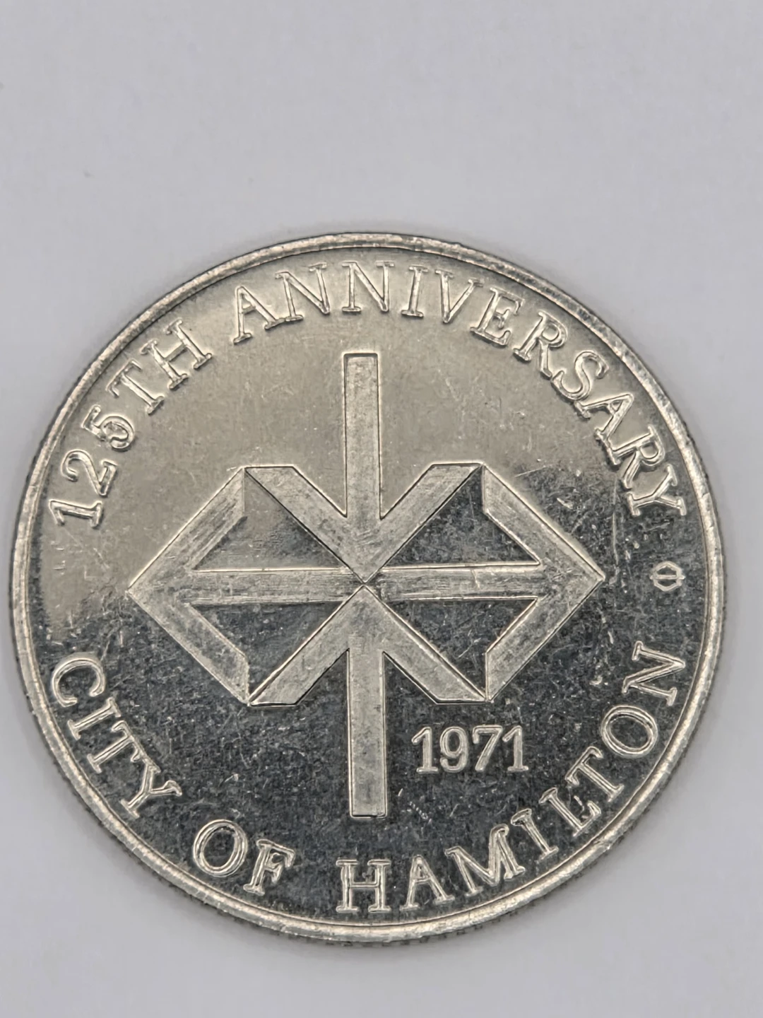 1971 Hamilton Ontario 125th Anniversary Trade Dollar Token