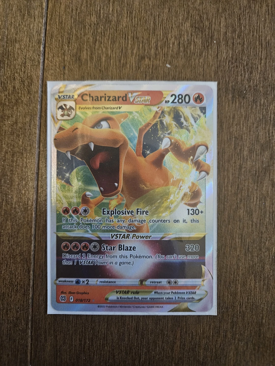 Pokemon Charizard VSTAR 018/172 Card