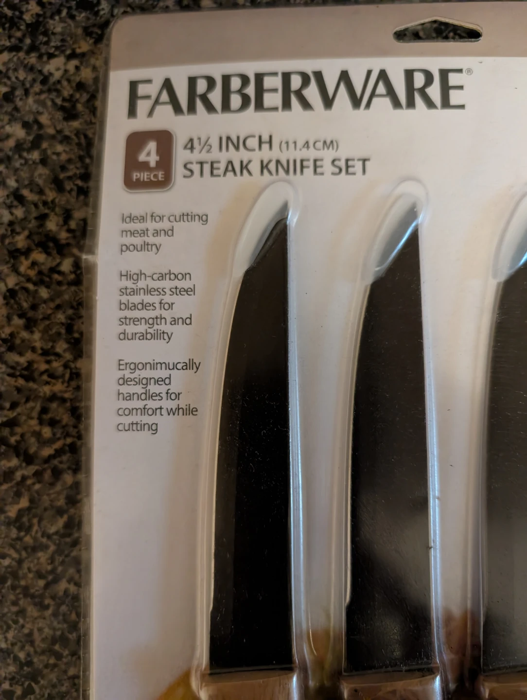 Brand NEW Farberware 4-Piece 4.5 Inch Steak Knife Set - photo 2