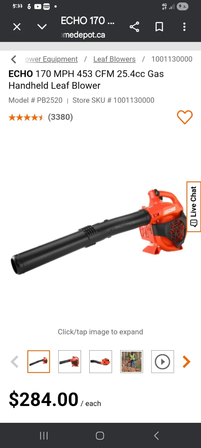 Echo Handheld Leaf Blower