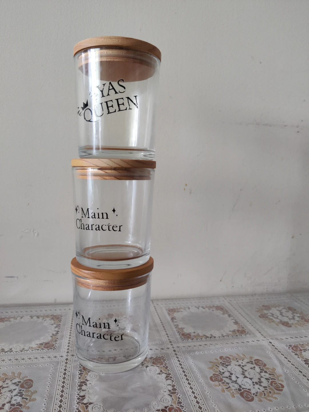 Glass Jars with Wooden Lids - photo 3