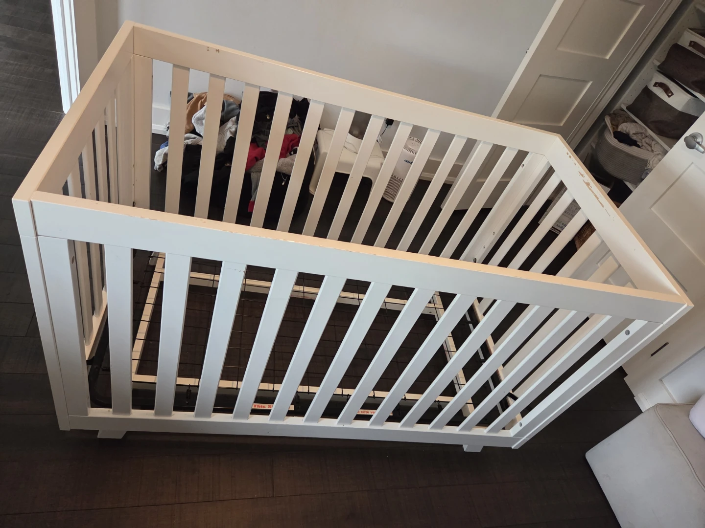 White Wooden Crib