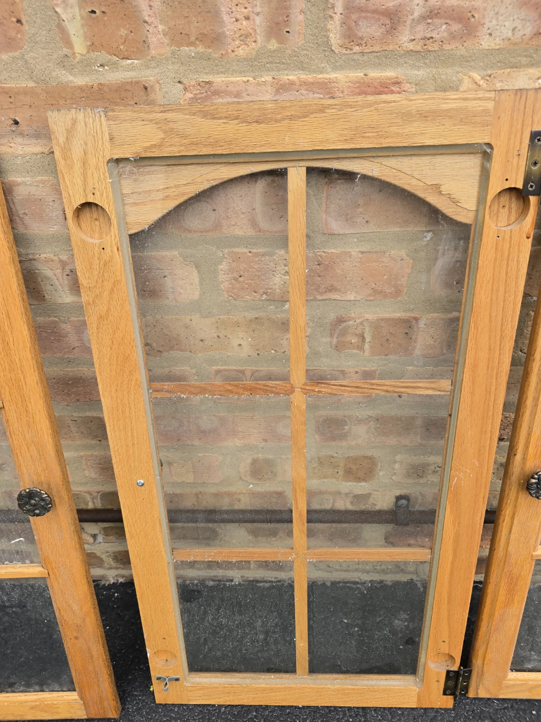 Set of 6 Wooden Glass Pane kitchen cabinet Doors - photo 2