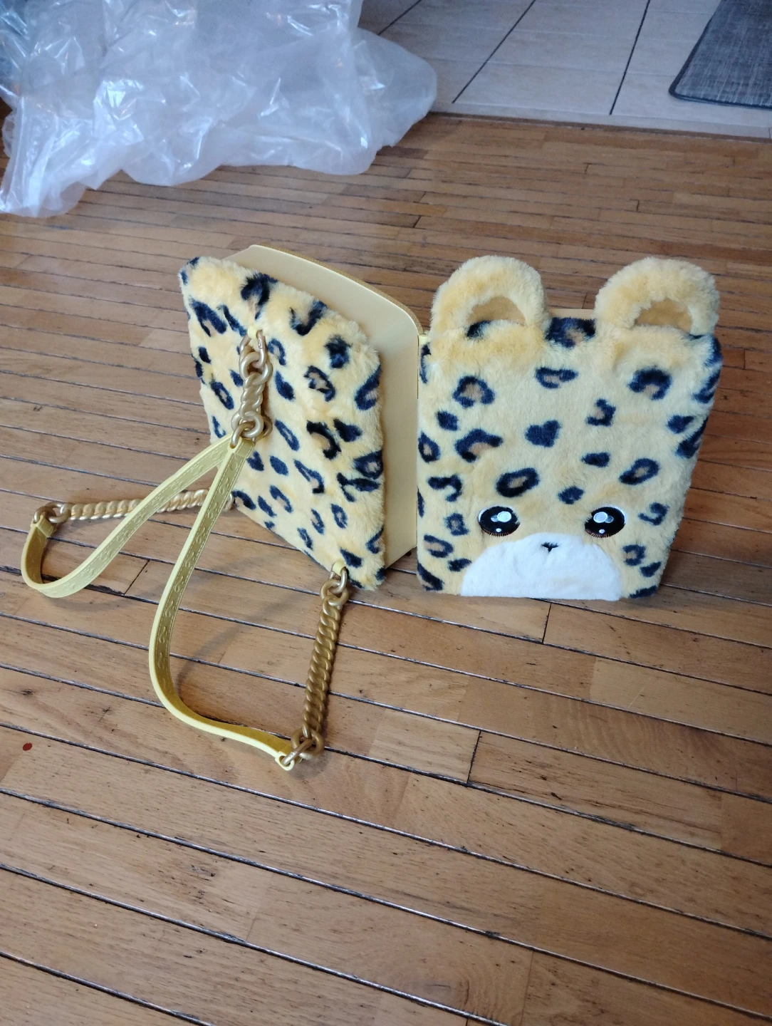 Leopard Print Plush Mini Suitcase Purse - photo 3
