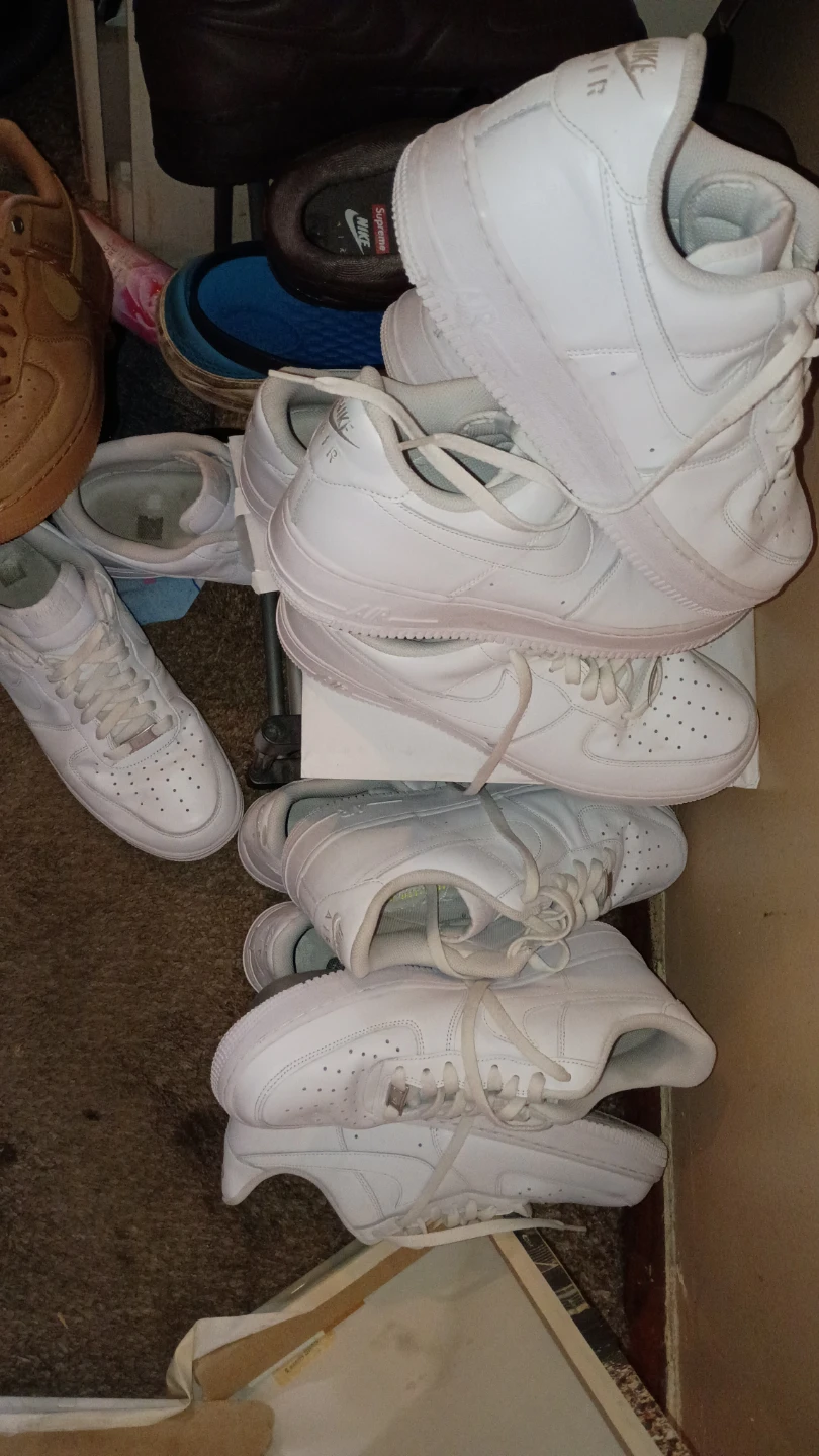 Nike Air Force 1 White Leather Sneakers