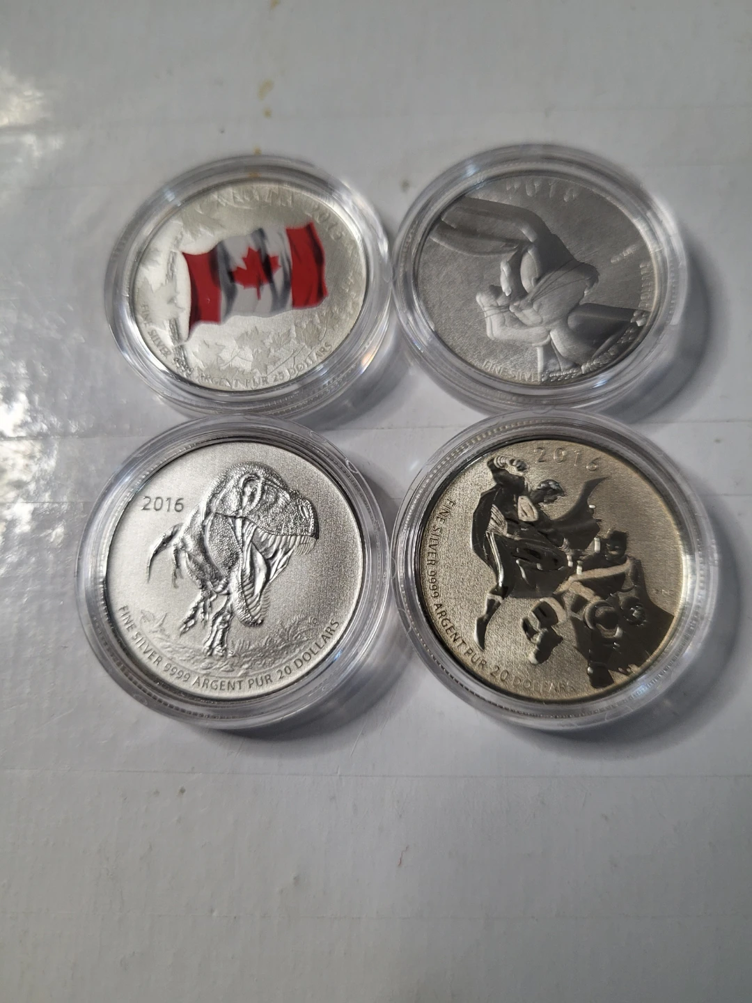 4 Canadian Fine Silver Coins - 2016