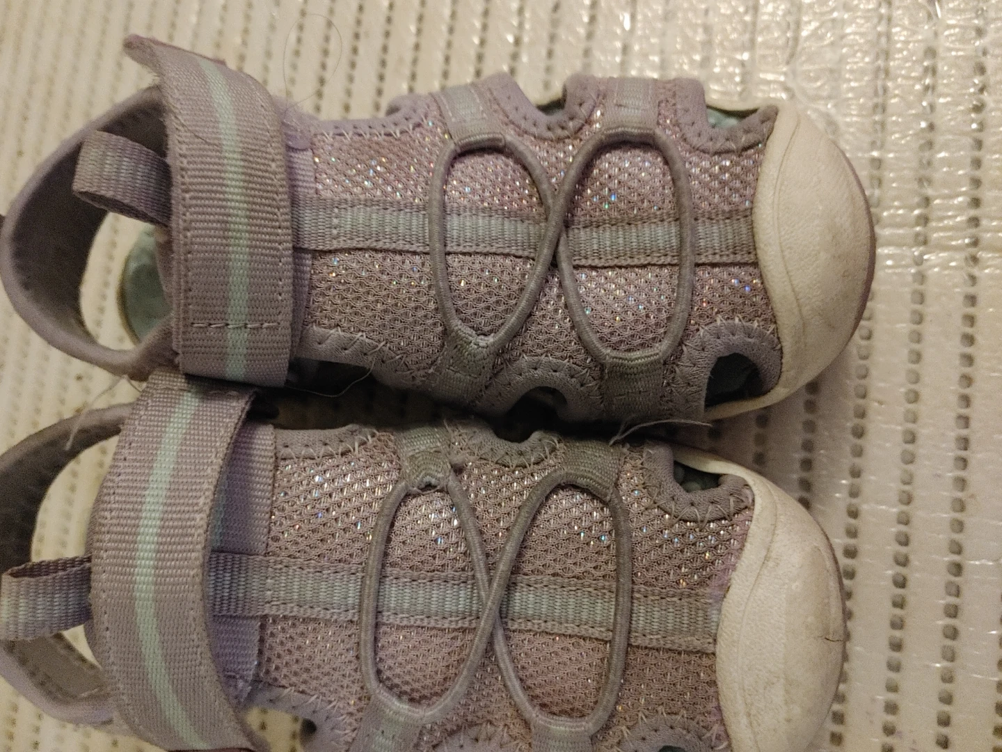 Girls' Purple Sparkle Sandals - size 9