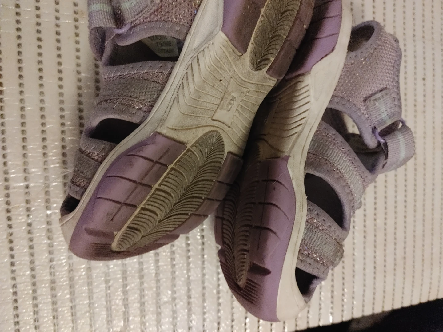 Girls' Purple Sparkle Sandals - size 9 - photo 2