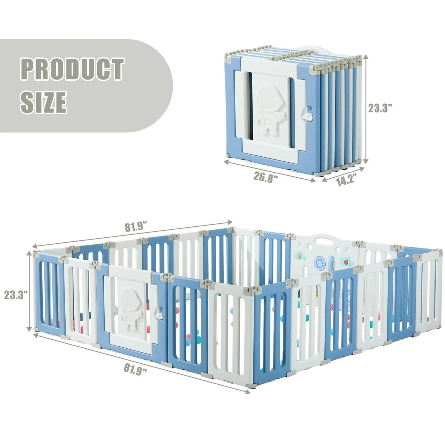 Baby Play Pen 22 Panels Toddler Safety Fence - photo 3