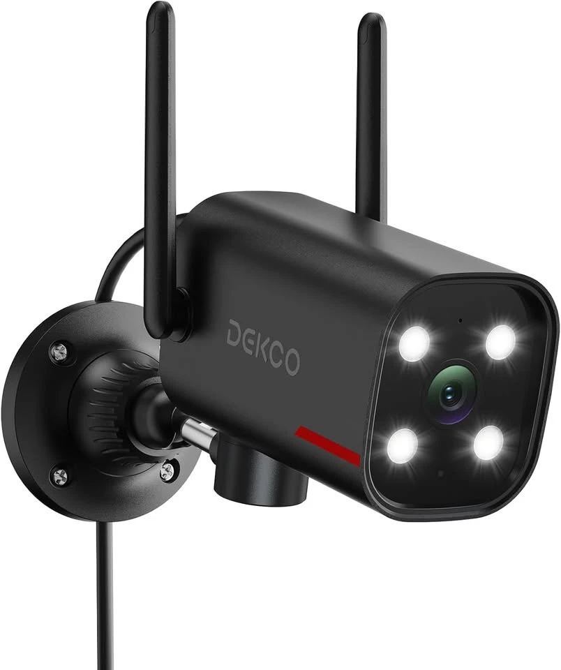 Outdoor Security Camera with Spotlight & Siren
