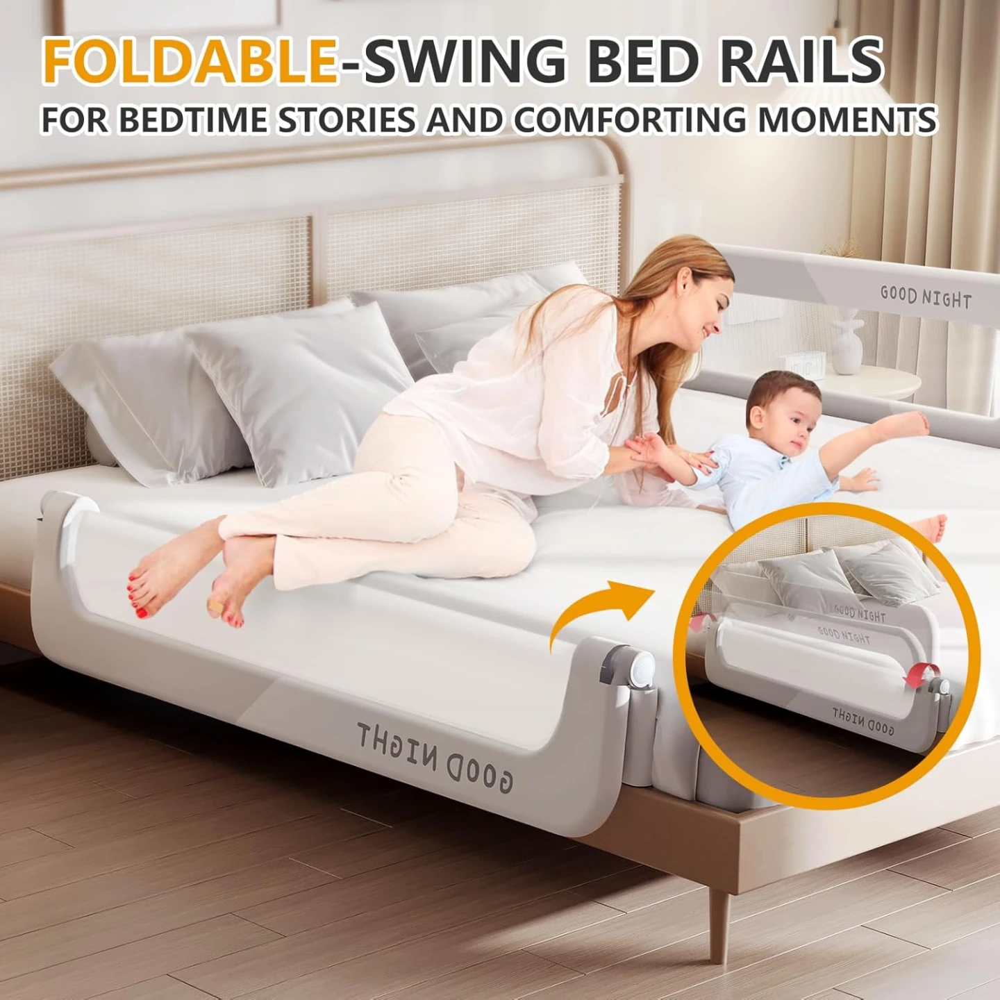 Toddler Bed Rails for Crib | Foldable Bed Rail for Toddlers - photo 2
