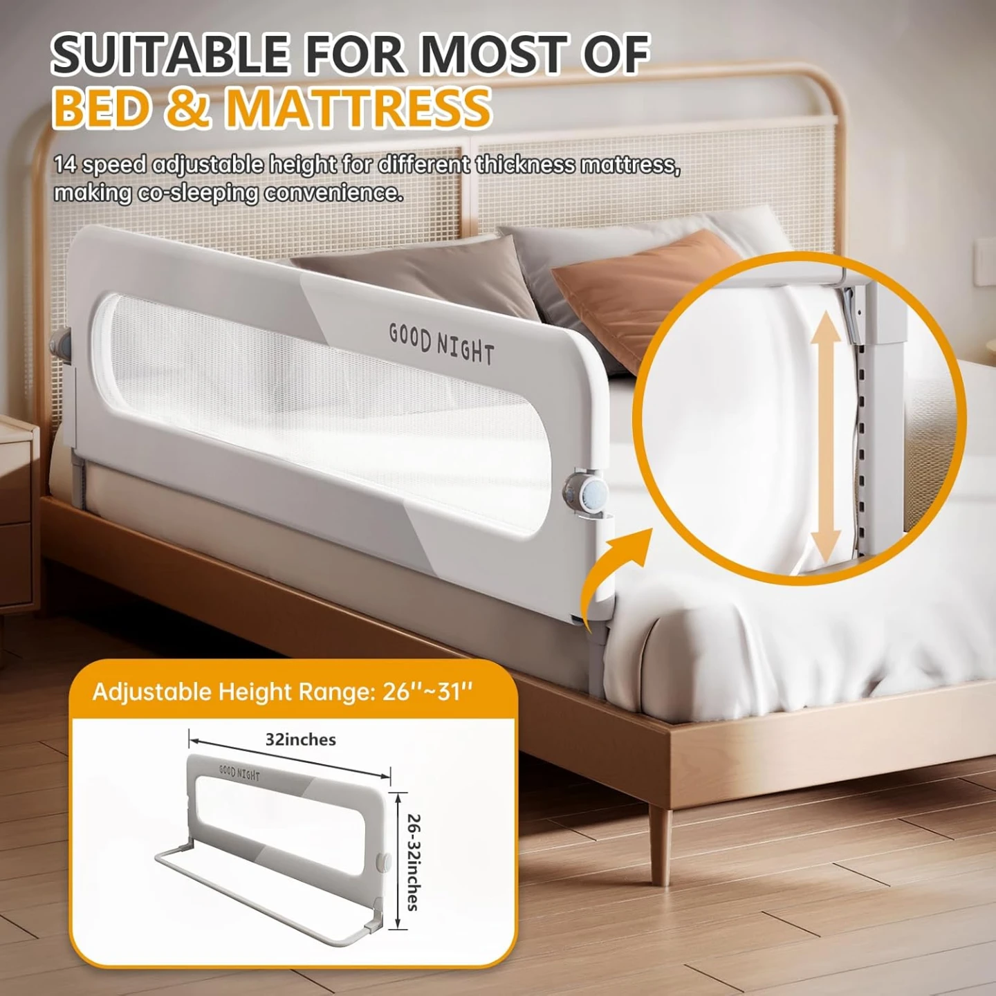 Toddler Bed Rails for Crib | Foldable Bed Rail for Toddlers - photo 4