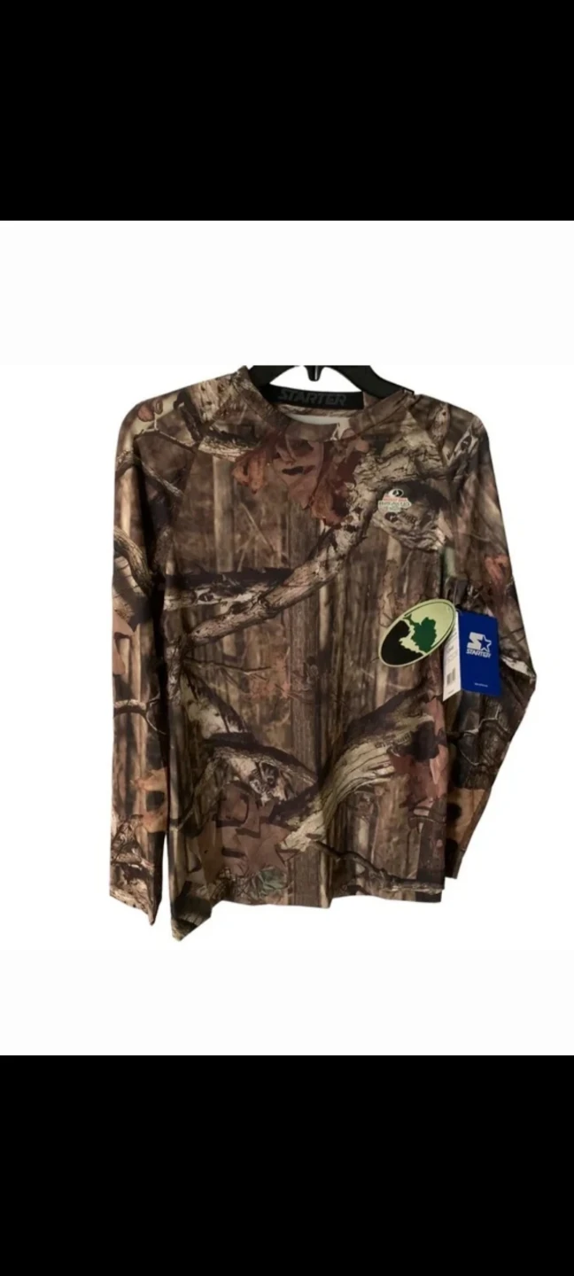 NEW Large STARTER Camo Long Sleeve, Mossy Oak - L