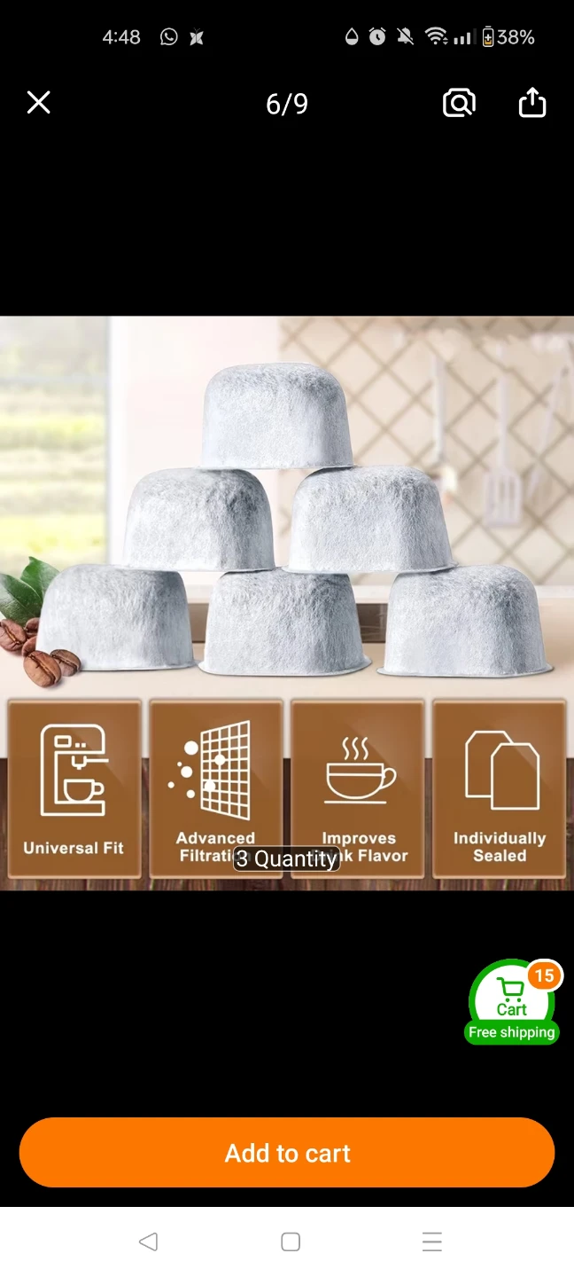 Premium Charcoal Water Filters for Coffee Maker - photo 3