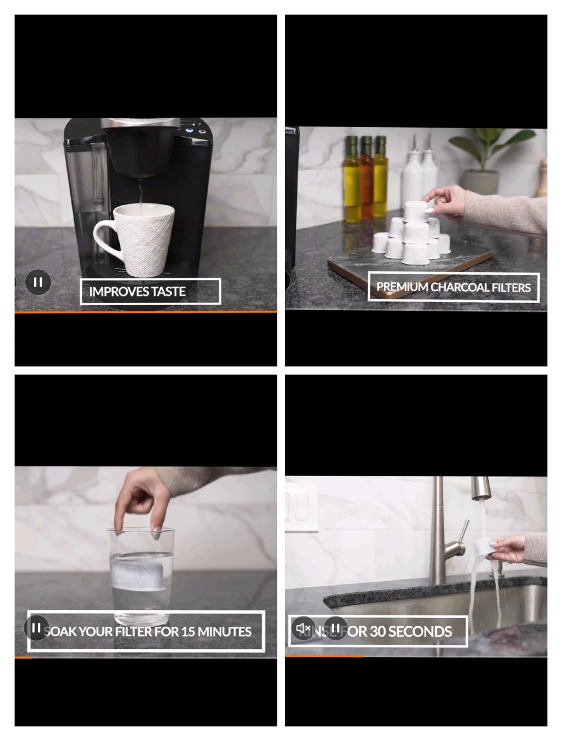 Premium Charcoal Water Filters for Coffee Maker - photo 4