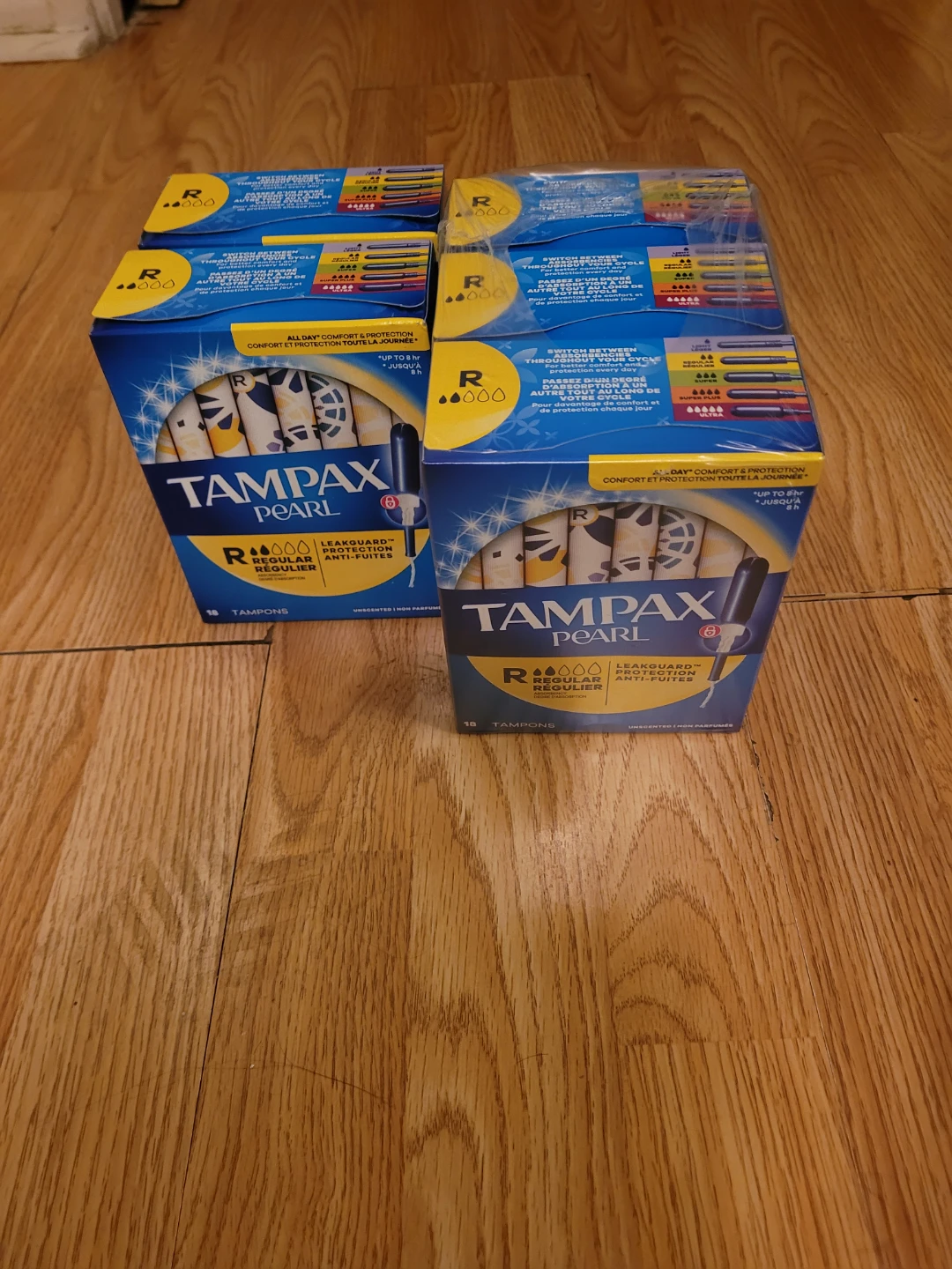 Tampax Pearl Tampons -5 boxes Regular Absorbency (18 Count) - photo 2