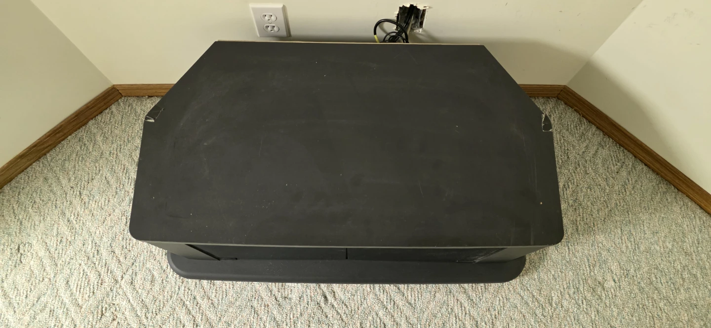 Black TV Stand with Glass Doors - photo 2