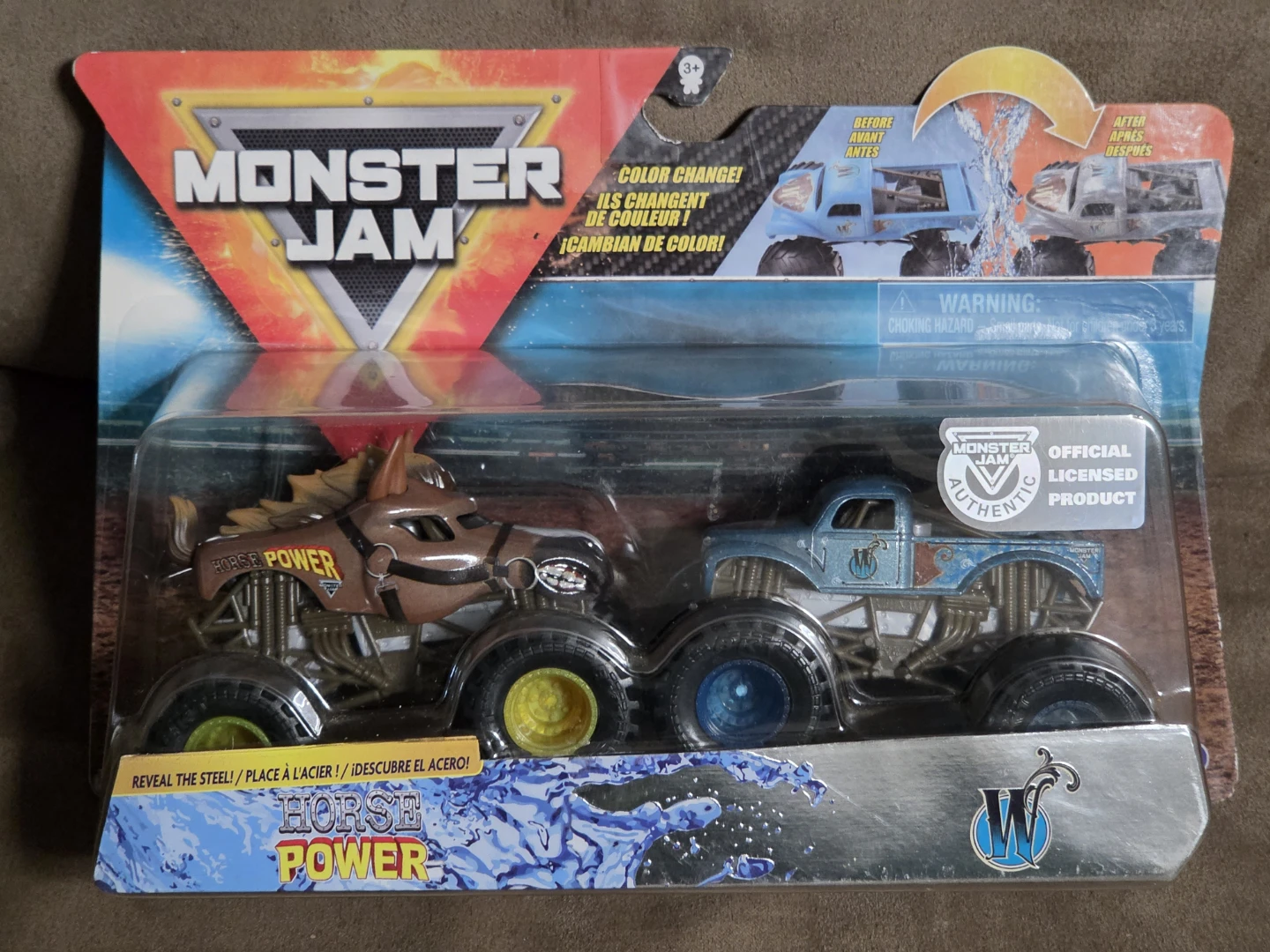 Monster Jam Reveal the Steel Horse Power & Whiplash Color Change