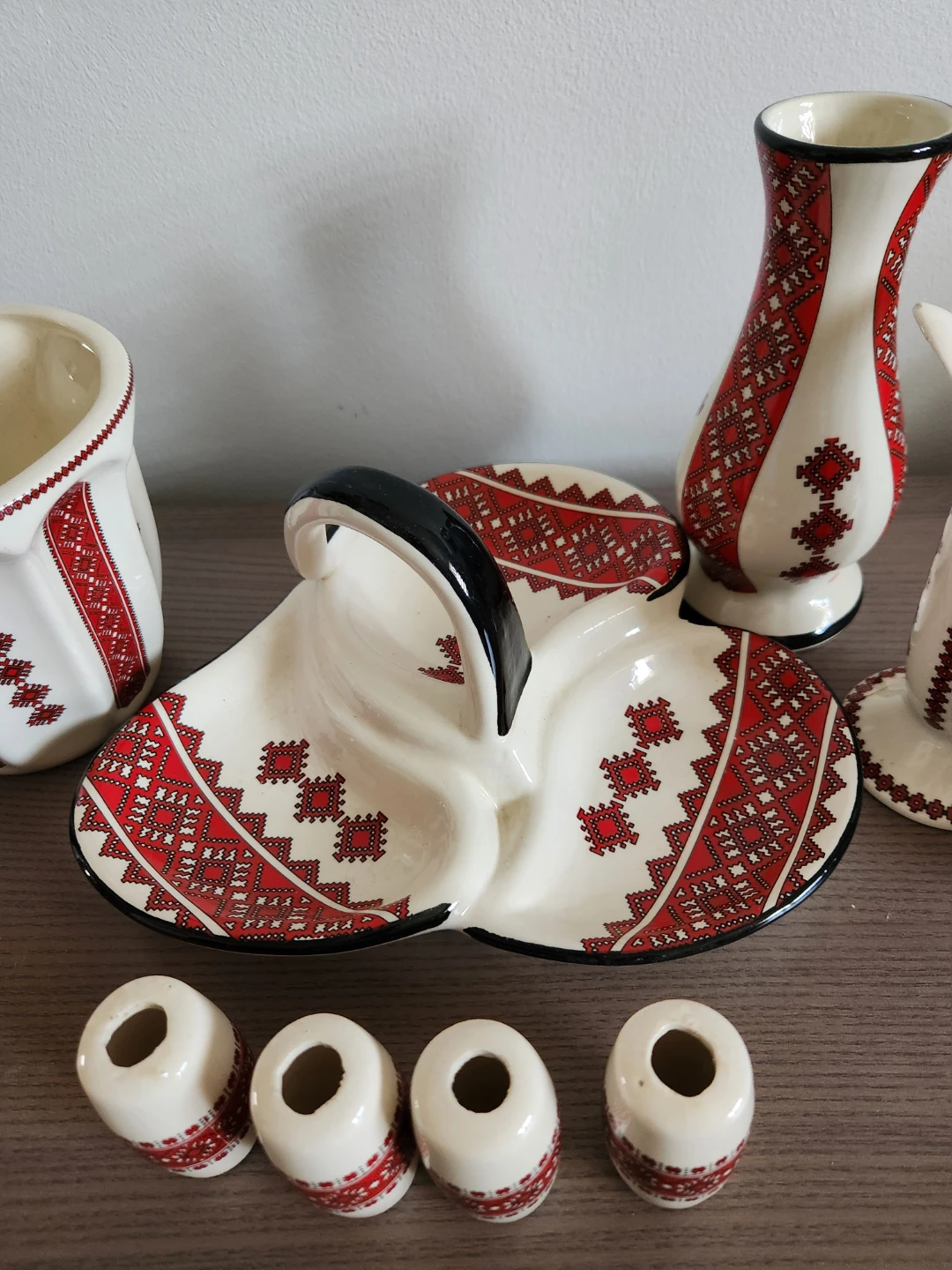 Ceramic Coffee Mug Set with Tray - photo 3