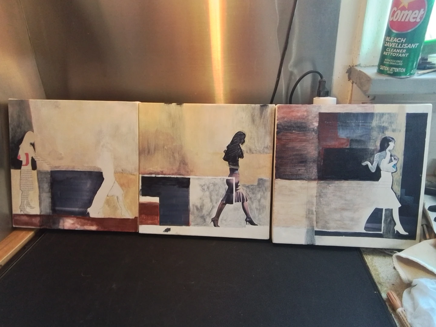 Elite Modern Abstract Triptych Up For Auction - photo 3