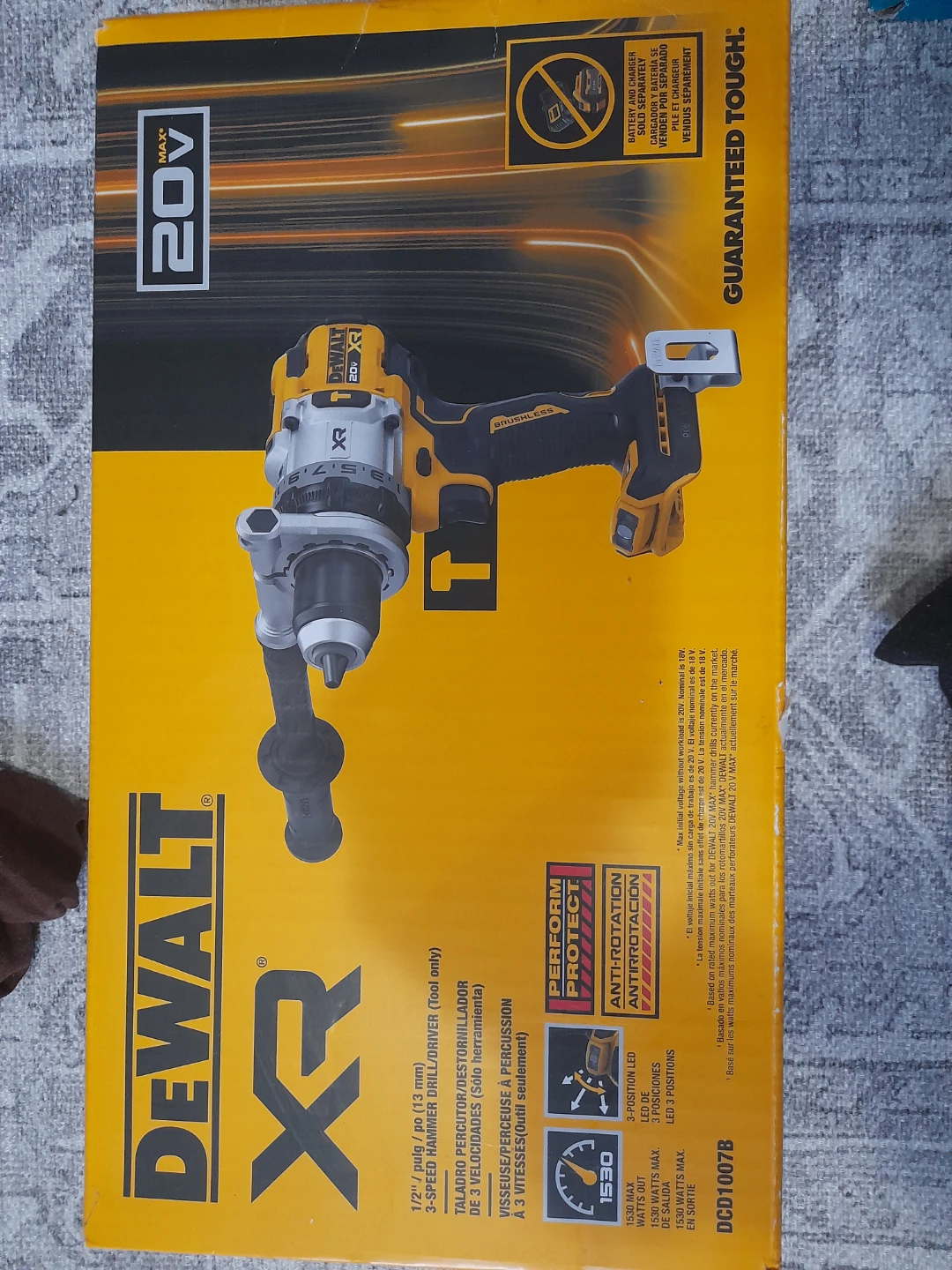 DEWALT XR 20V MAX 1/2" 3-Speed Hammer Drill/Driver
