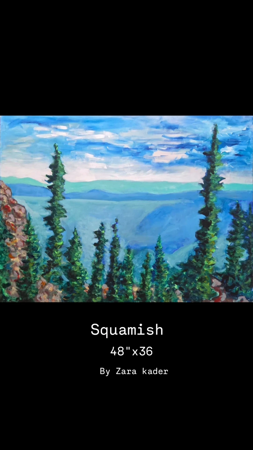 Huge original hand-painted painting by local artist  Squamish