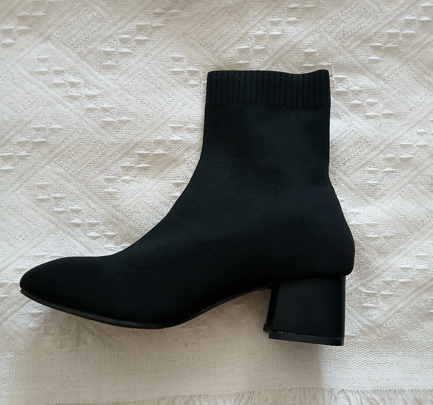 Socks boots (black) 5cm heel