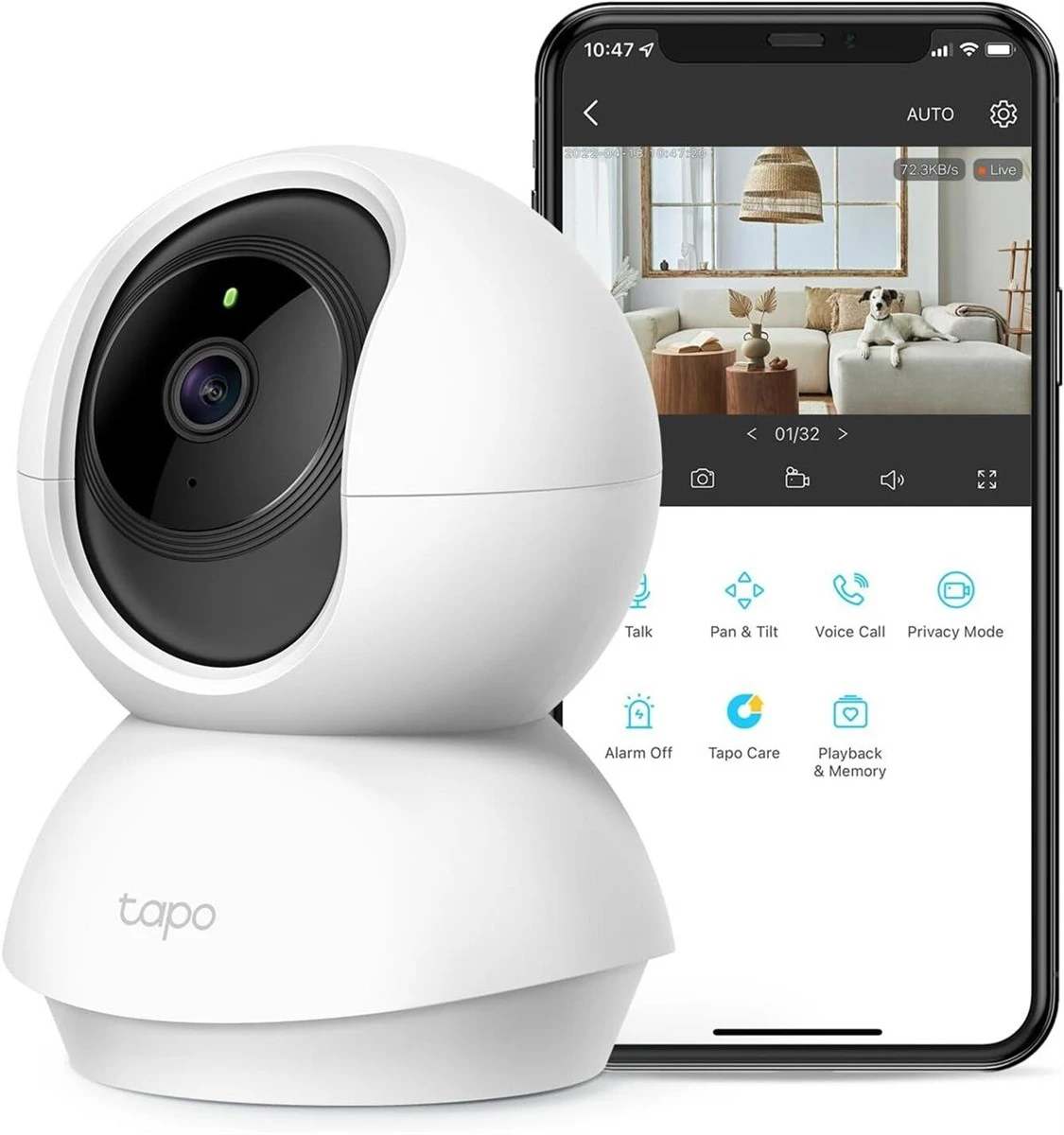 TP-Link Tapo C210 Pan/Tilt Home Security Wi-Fi Camera 2K