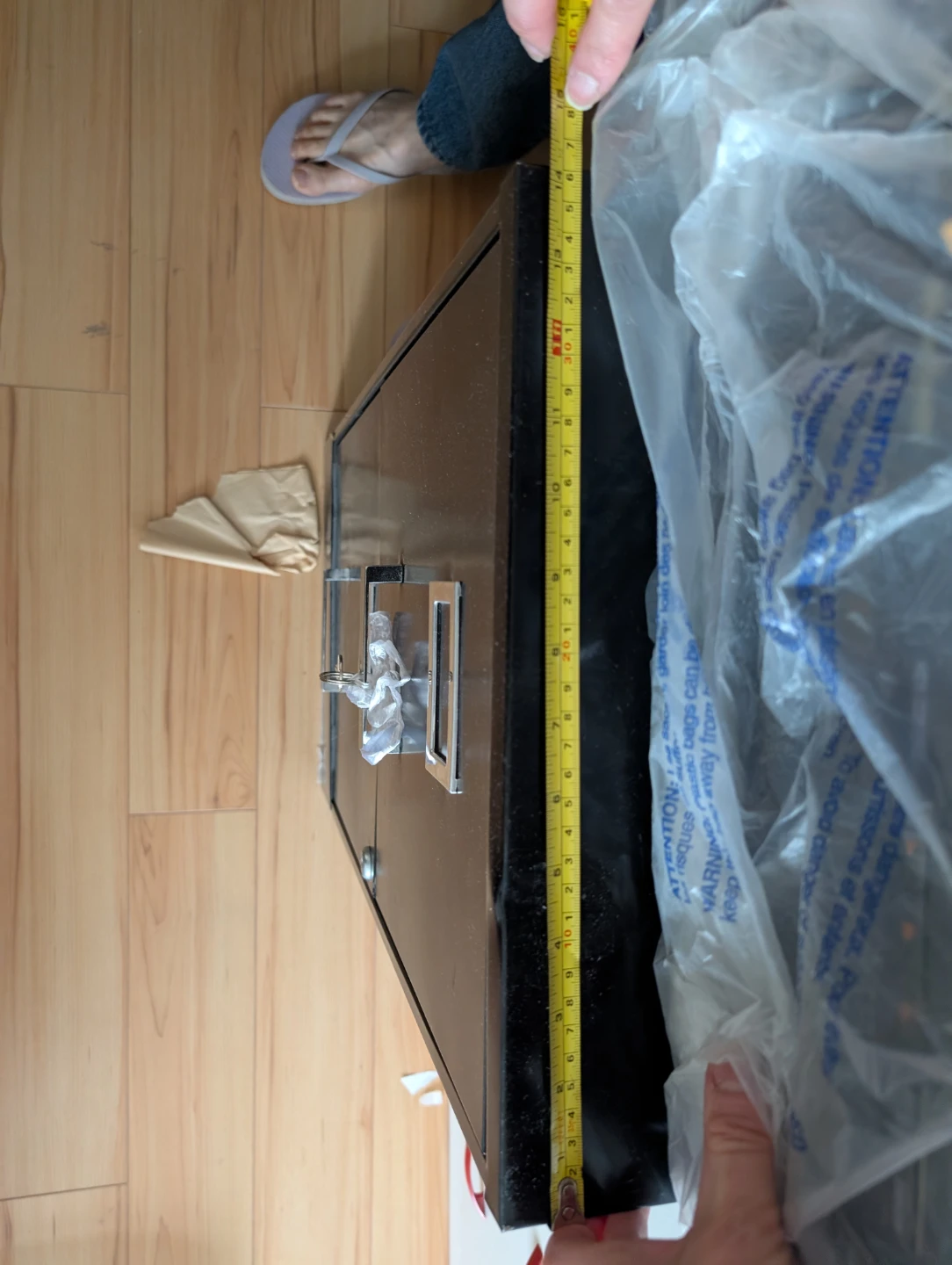 Black 2-Drawer Filing Cabinet with Lock and Keys - photo 5