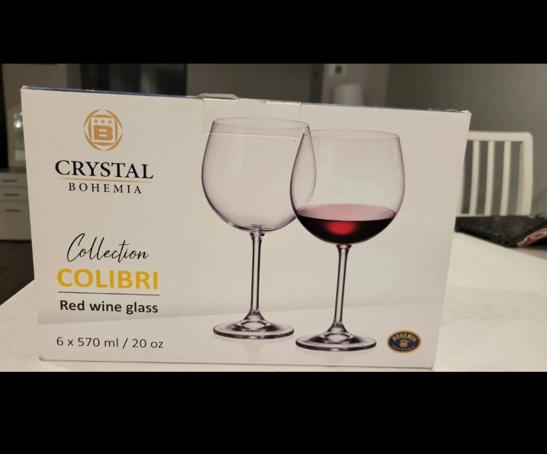 Crystal Bohemia Colibri Red Wine Glasses (Set of 6)