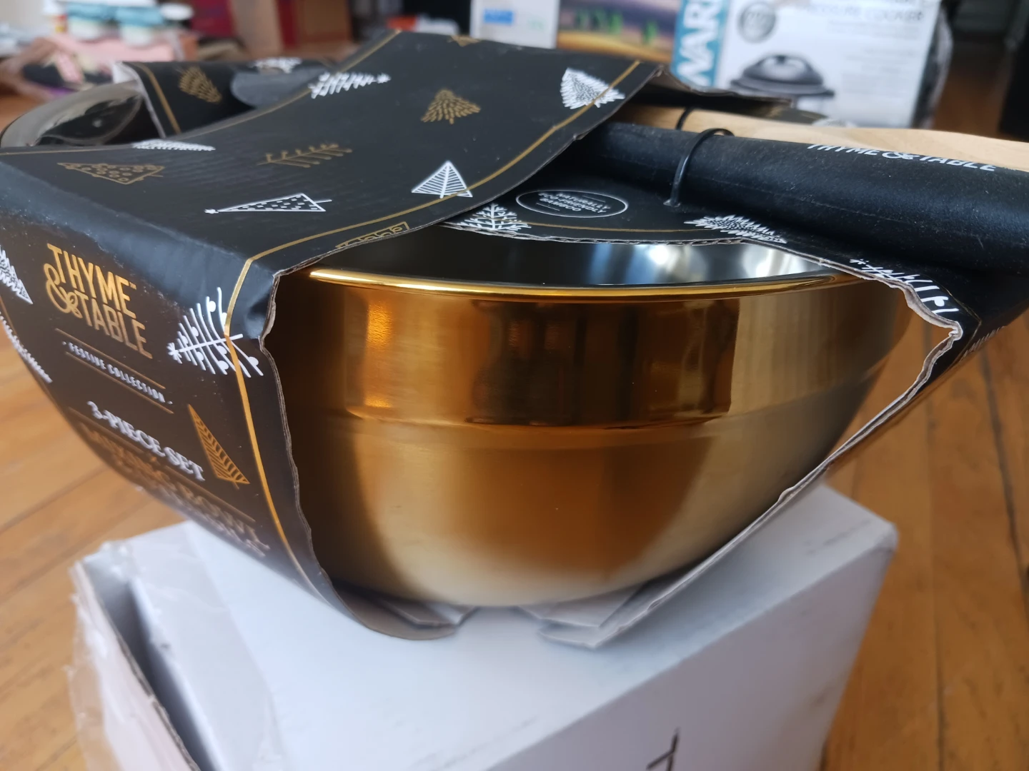 Thyme & Table 3-Piece Mixing Bowl Set - Gold - photo 2