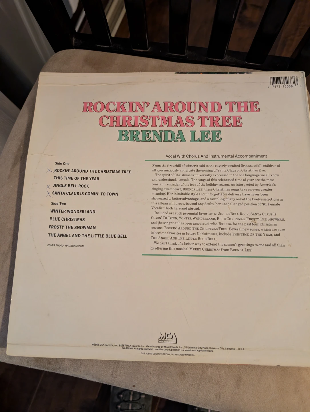 Brenda Lee Rockin' Around The Christmas Tree Vinyl Record - photo 2