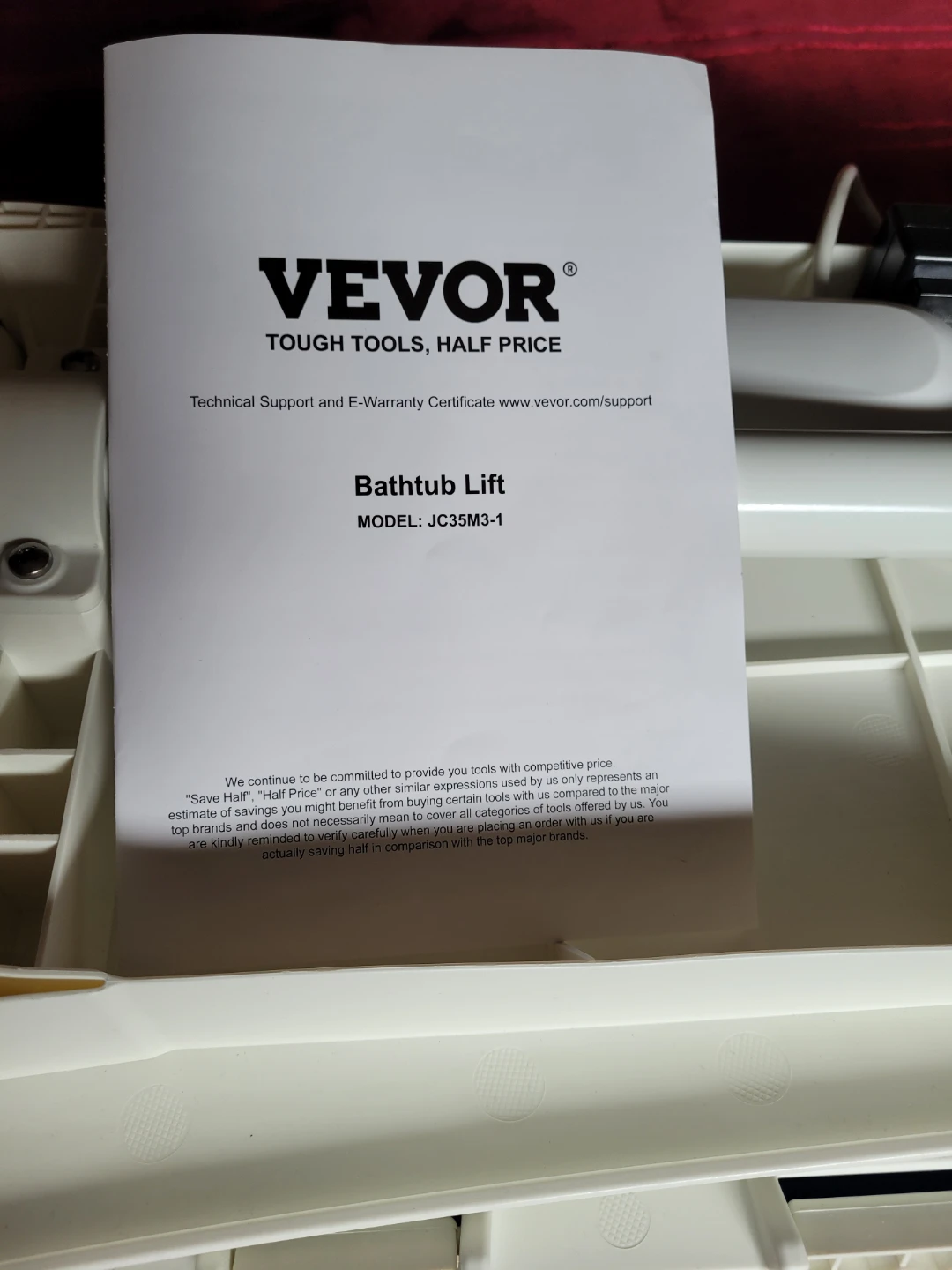 Vevor Bathtub Lift Model JC35M3-1 - photo 3