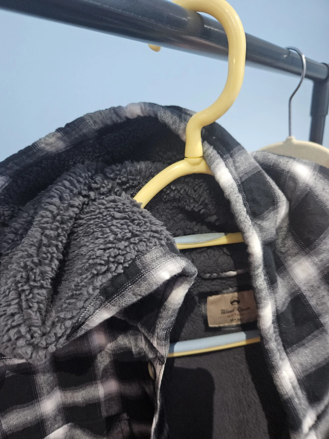 Flannel Lined Shirt Jacket - Black & White Plaid - photo 4