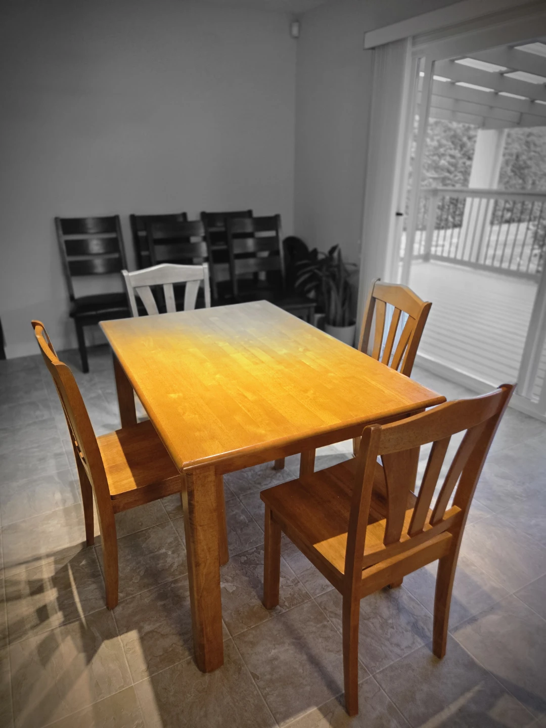 Wooden Dining Table and Chairs Set