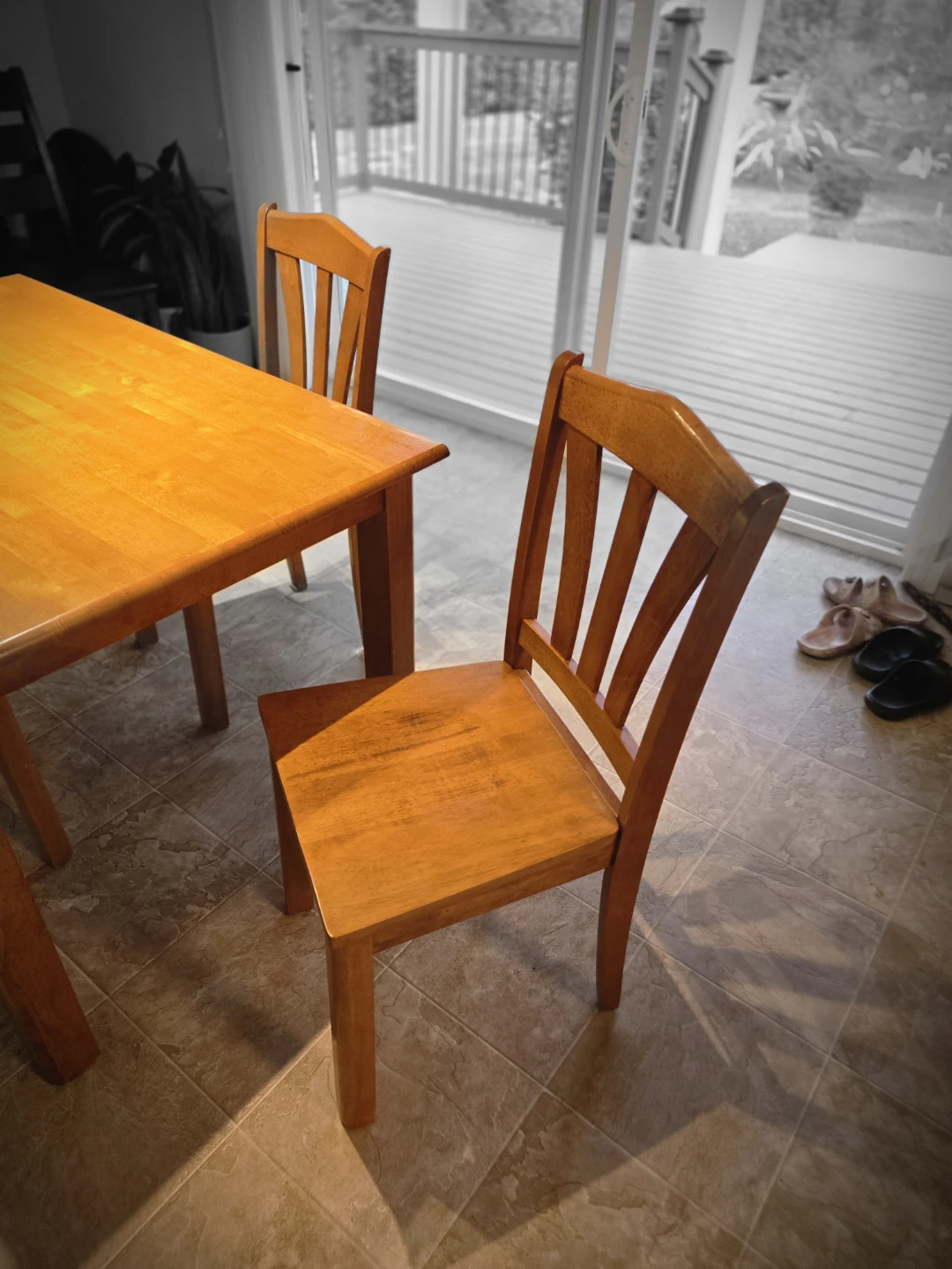 Wooden Dining Table and Chairs Set - photo 2