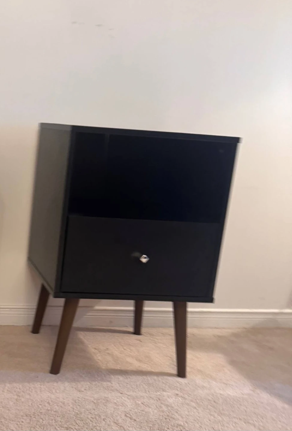 Black Nightstands with Drawer - Only One - photo 2