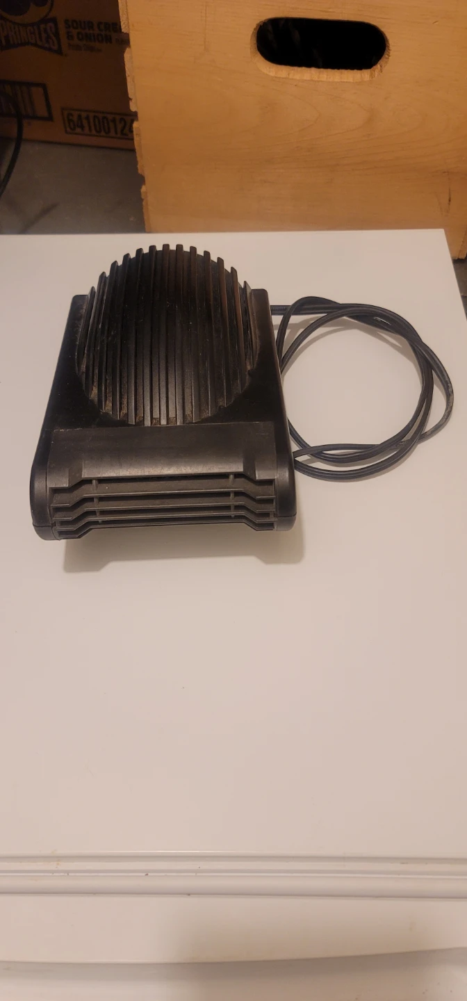 Black Electric Fan Heater in car warmer