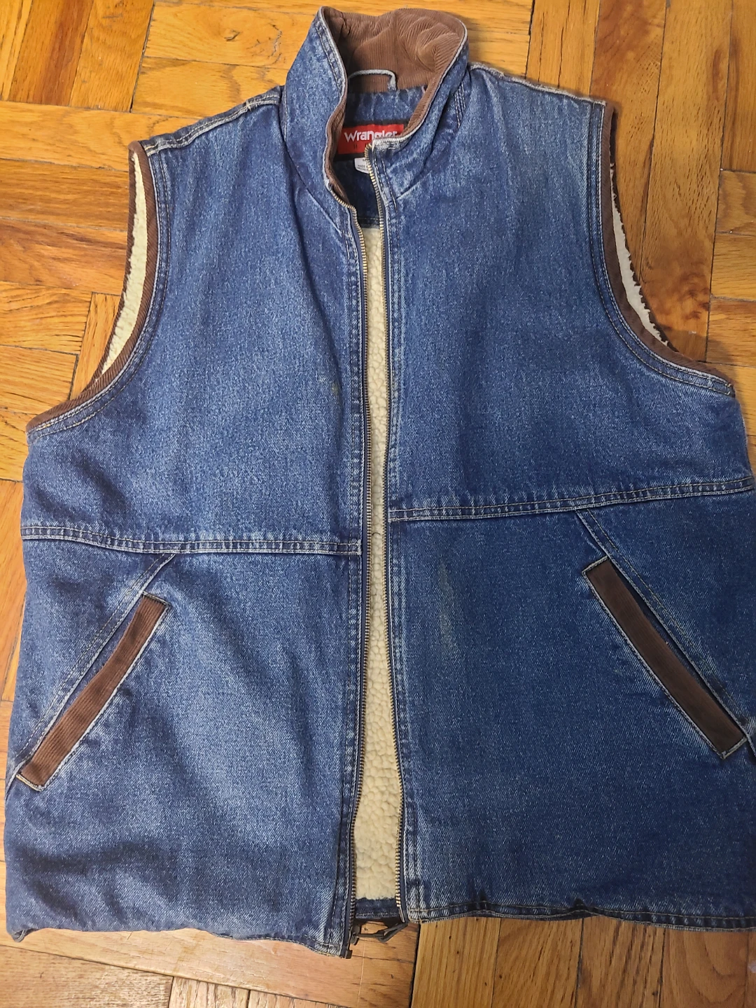 Wrangler Sherpa Lined Denim Vest