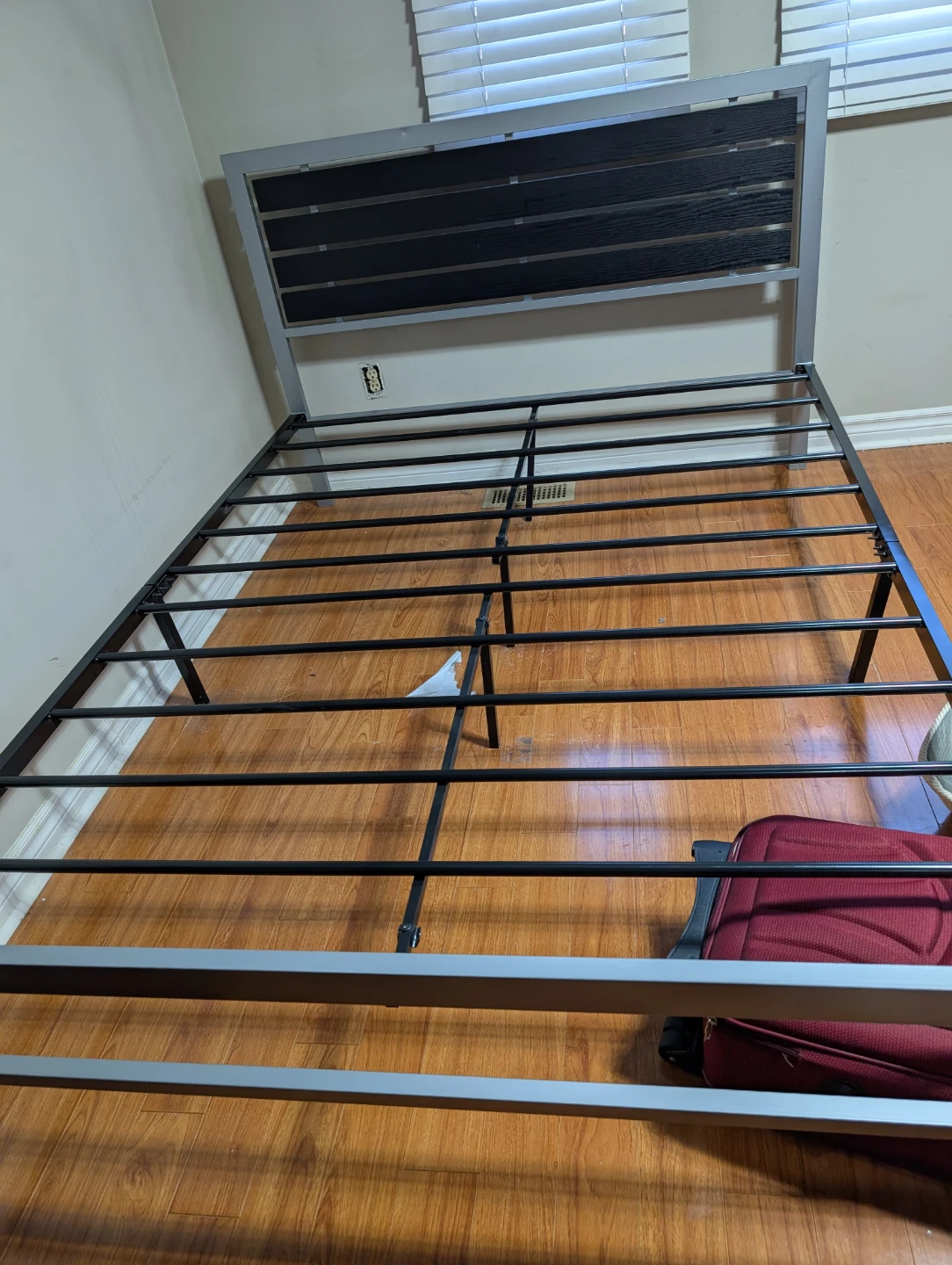 White Queen Mattress with Metal Bed Frame - photo 2