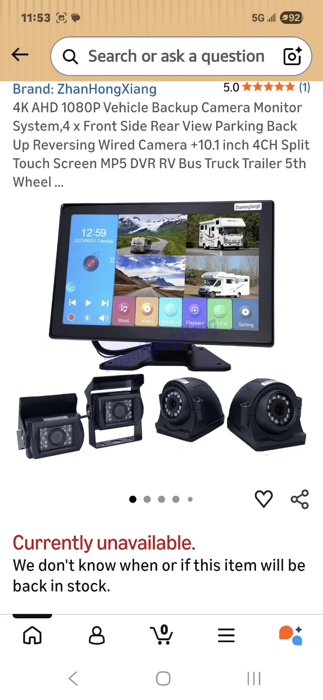 Truck,RV, NEW, 4CH 4K,1080P Vehicle Backup Camera Monitor System - photo 2