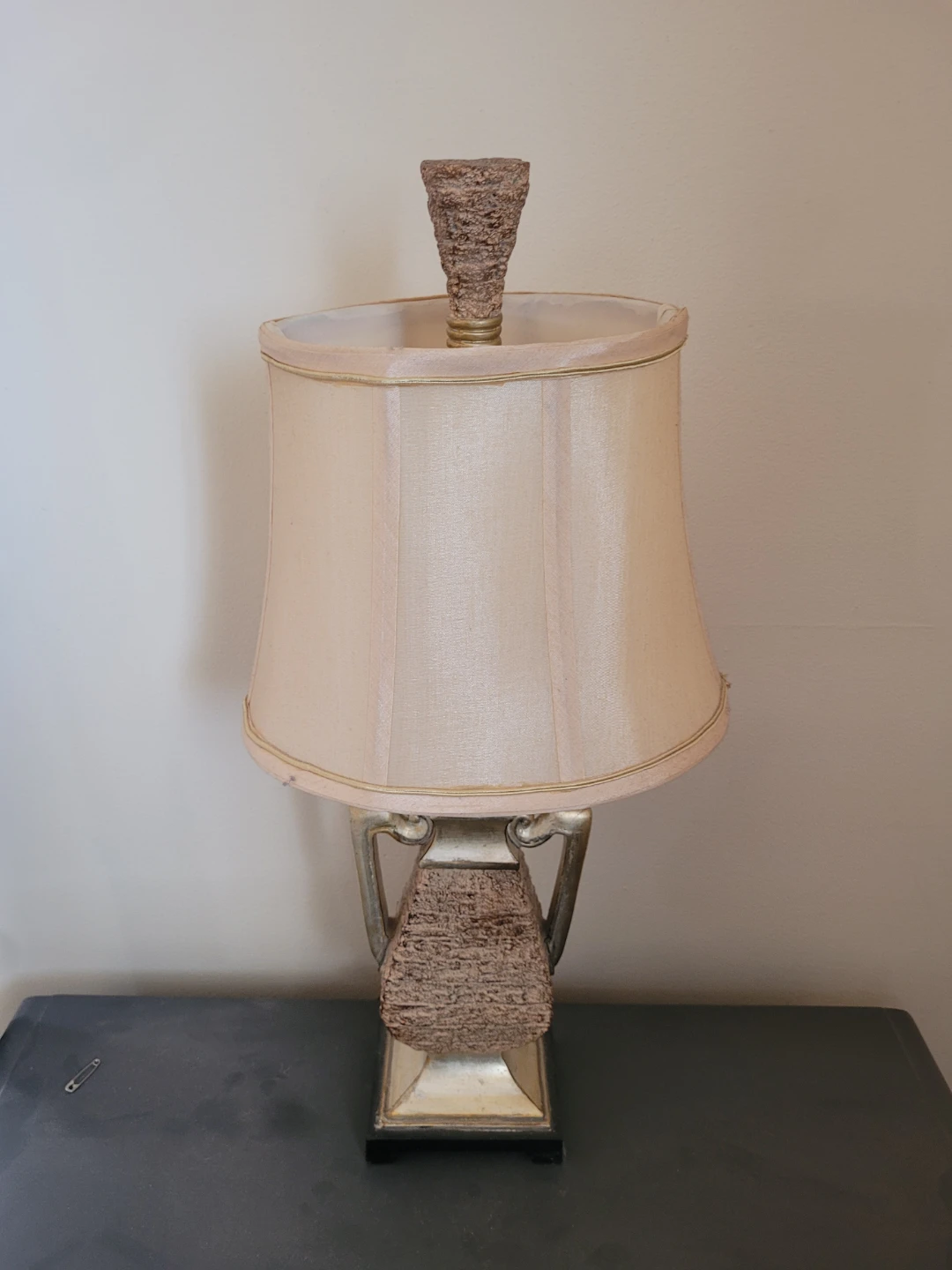 Set of 2 Table Lamps with Textured Beige Shades - photo 2