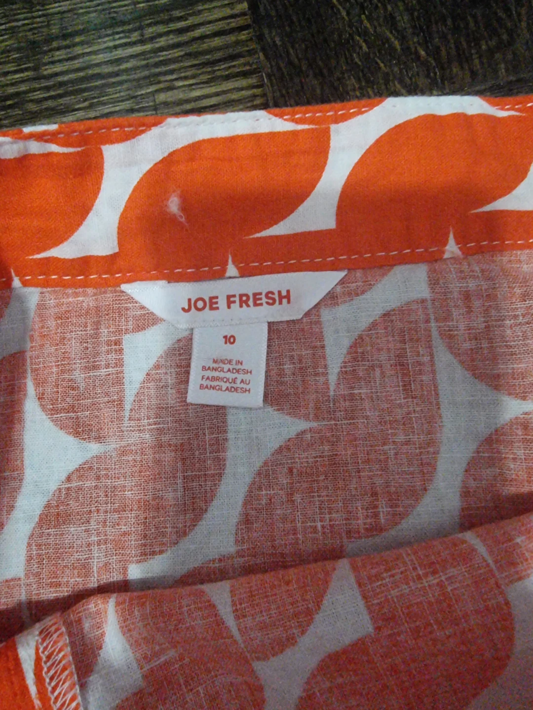 Orange and White Patterned Skirt - Size 10 - photo 2