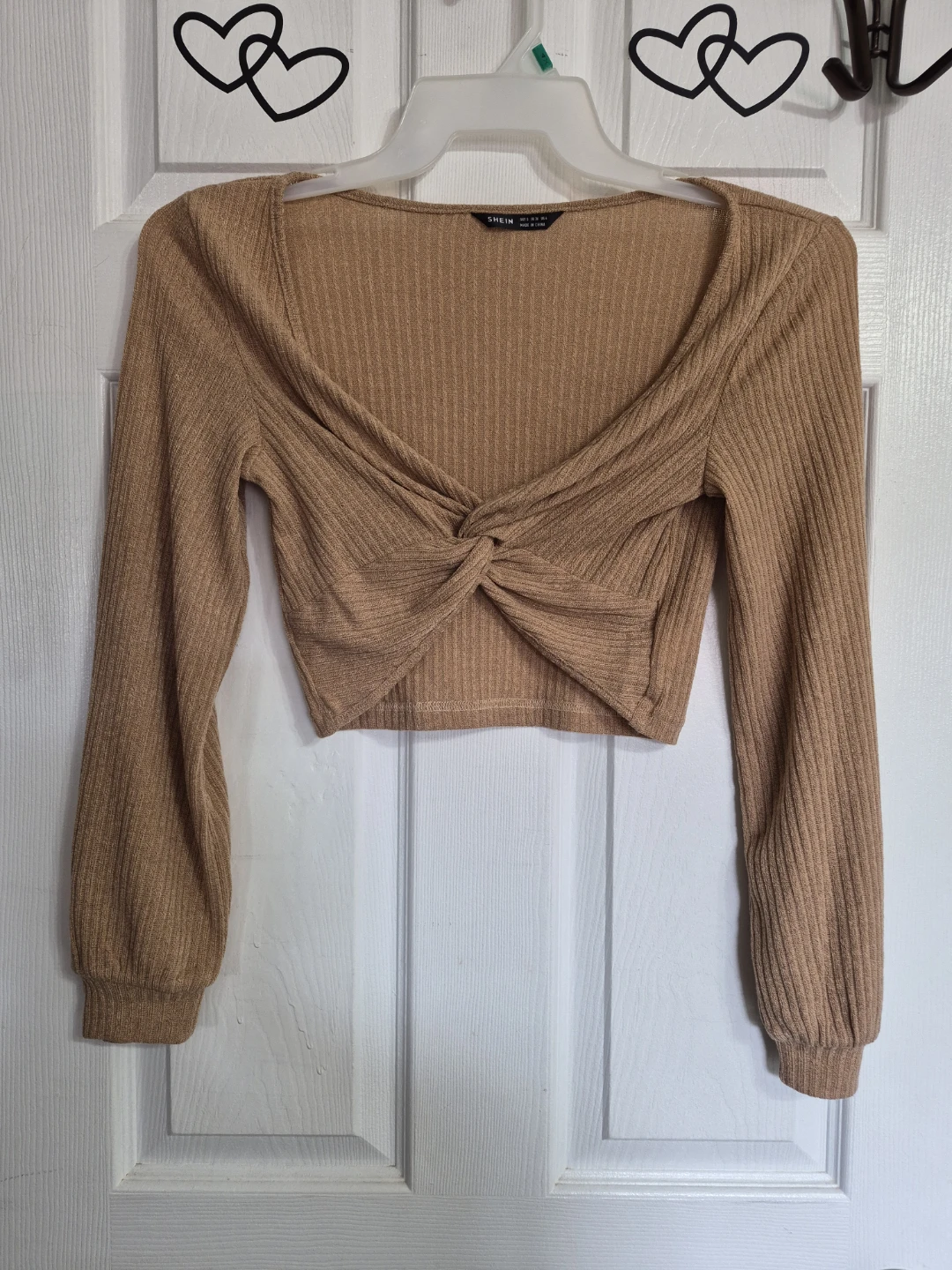 Ladies Size Small Shein Light Longsleeve Crop Top