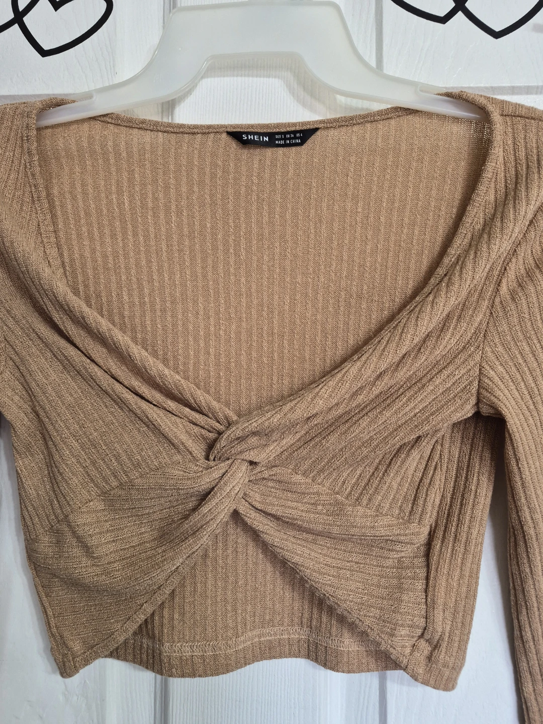 Ladies Size Small Shein Light Longsleeve Crop Top - photo 2