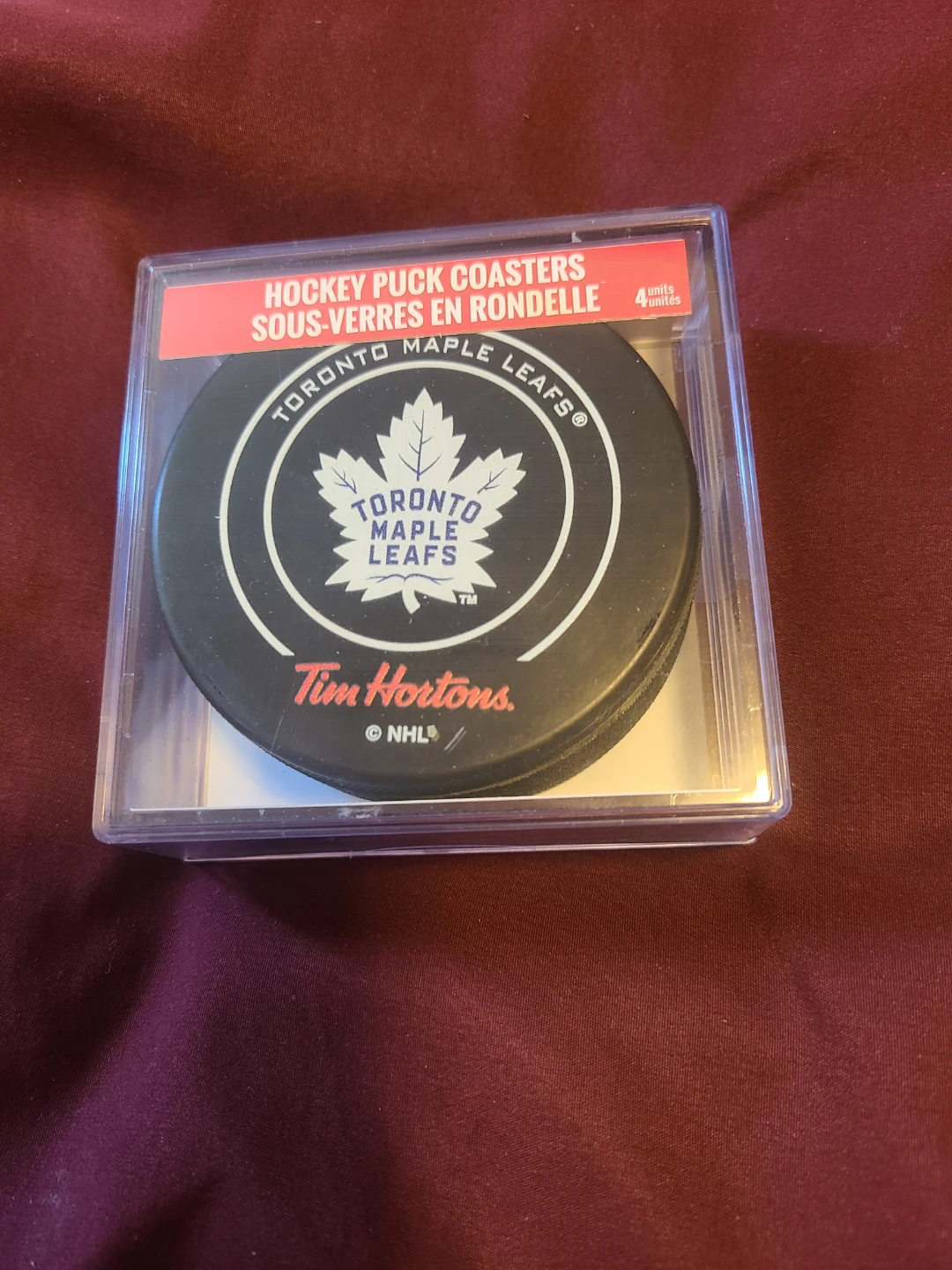 Tim Hortons Toronto Maple Leafs Hockey Puck Coasters - Set of 4 - photo 3